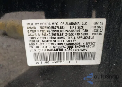 2014 Acura Mdx Technology Package z USA, uszkodzony, nr VIN 5FRYD4H44EB014089